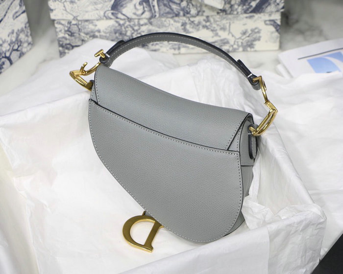 Dior Grained Calfskin Saddle Bag Blue M9001