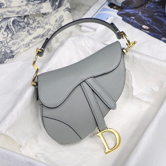 Dior Grained Calfskin Saddle Bag Blue M9001