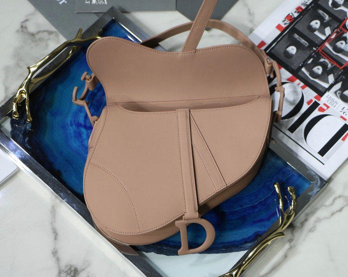 Dior Smooth Calfskin Saddle Bag Nude M9001