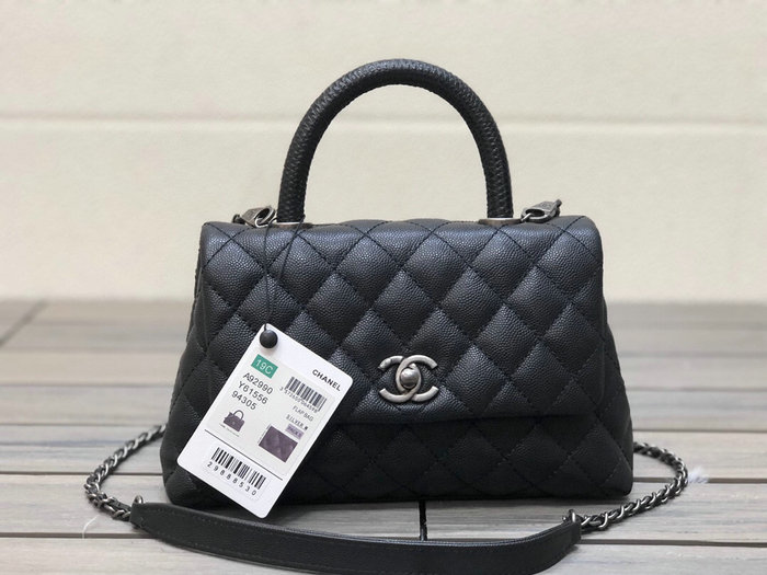 Chanel Small Flap Bag with Top Handle Black A929903