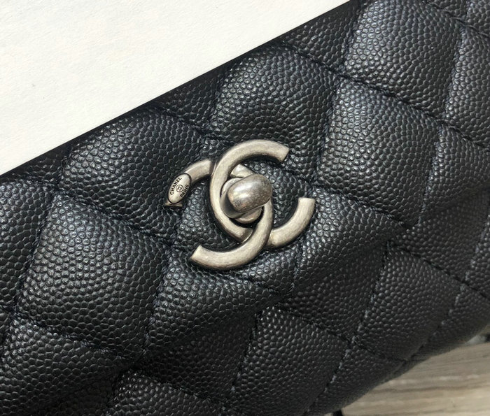 Chanel Small Flap Bag with Top Handle Black A929903