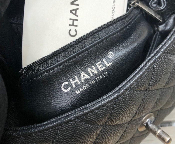 Chanel Small Flap Bag with Top Handle Black A929903