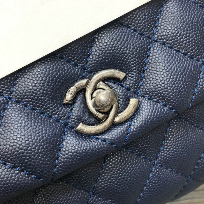 Chanel Small Flap Bag with Top Handle Blue A929906