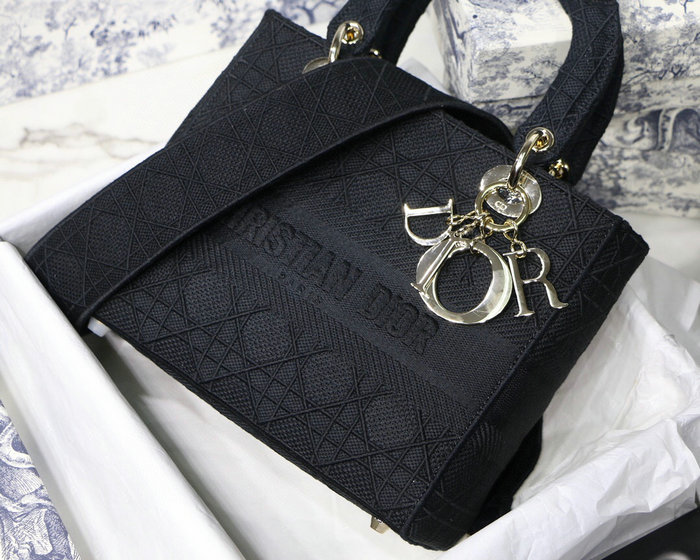 Dior Medium Lady D-lite Bag Black M0565