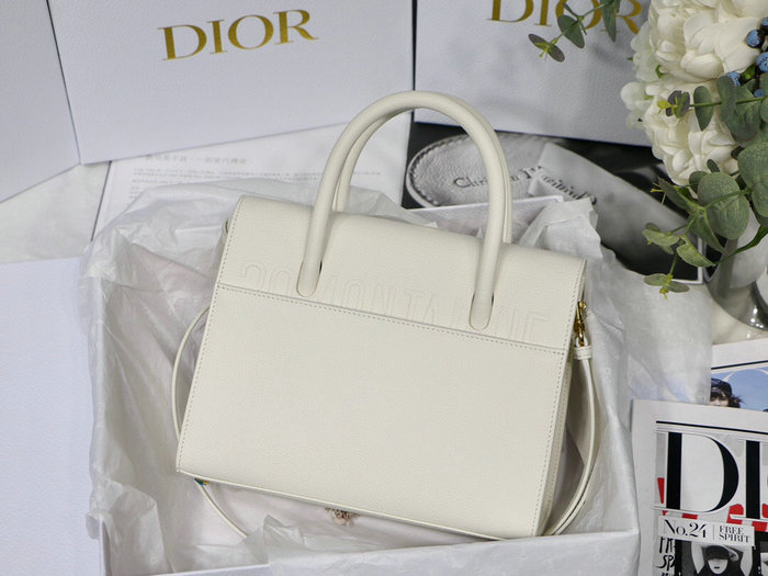 Dior Medium St Honore Tote White M8012