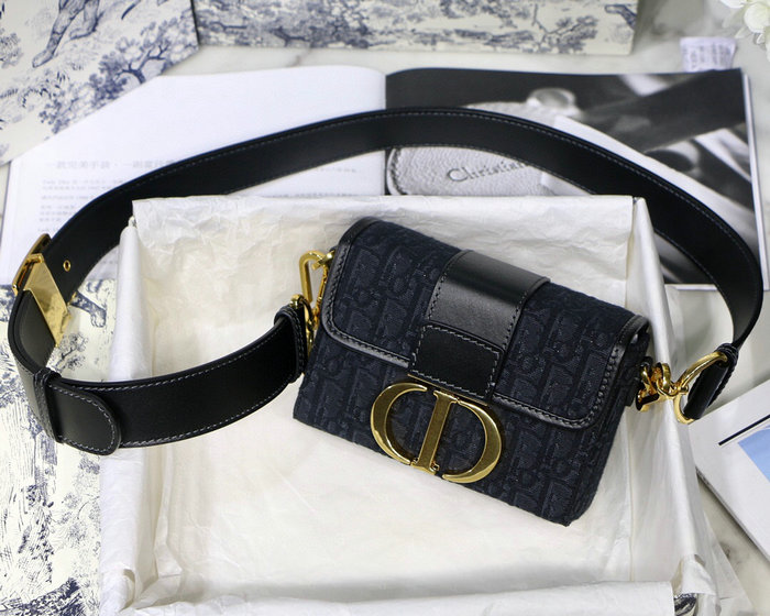 Dior Oblique Jacquard 30 Montaigne Box Bag Black M9032