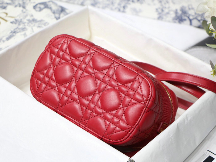 Dior Small Diortravel Vanity Case Red S5488