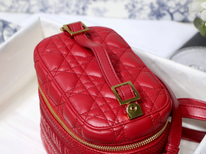 Dior Small Diortravel Vanity Case Red S5488