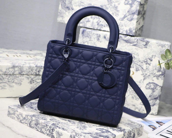 Lady Dior Ultra-Matte Bag Blue D92401