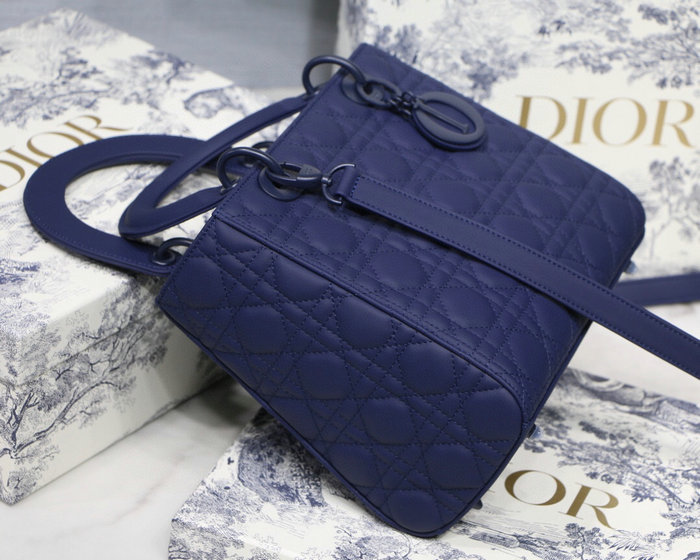 Lady Dior Ultra-Matte Bag Blue D92401