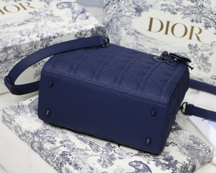 Lady Dior Ultra-Matte Bag Blue D92401