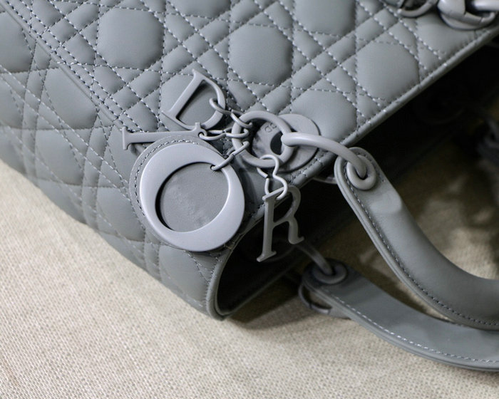 Lady Dior Ultra-Matte Bag Grey D92401