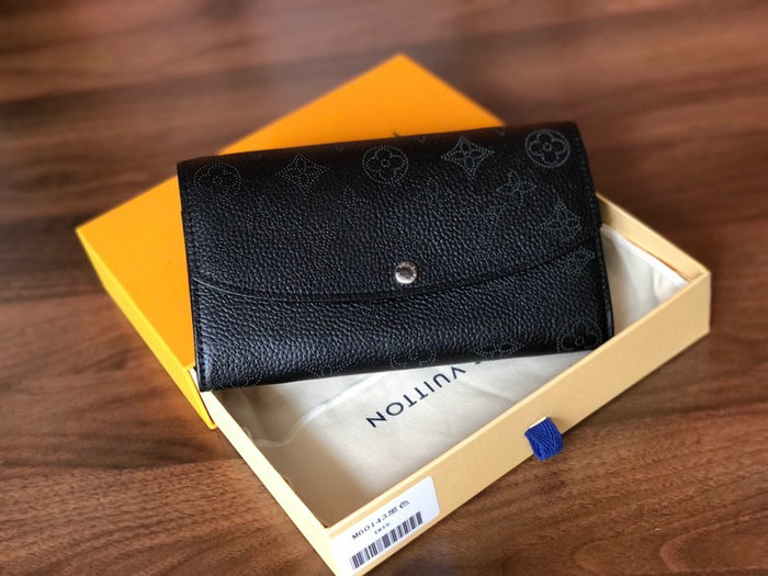 Louis Vuitton Mahina Leather Iris Wallet Black M60143