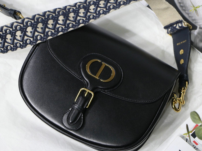 Medium Dior Box Calfskion Bobby Bag Black M9319