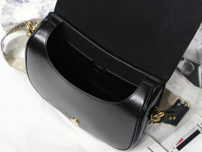 Medium Dior Box Calfskion Bobby Bag Black M9319