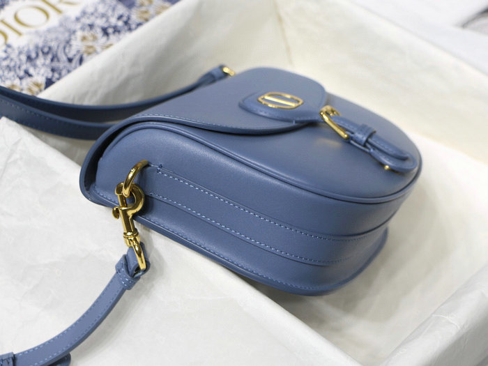 Medium Dior Box Calfskion Bobby Bag Blue M9319
