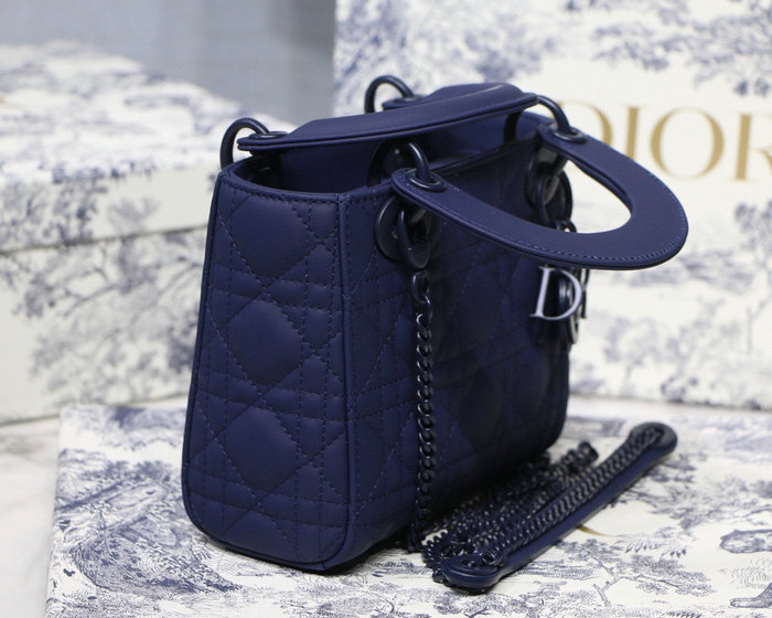 Mini Lady Dior Ultra-Matte Bag Blue D91702