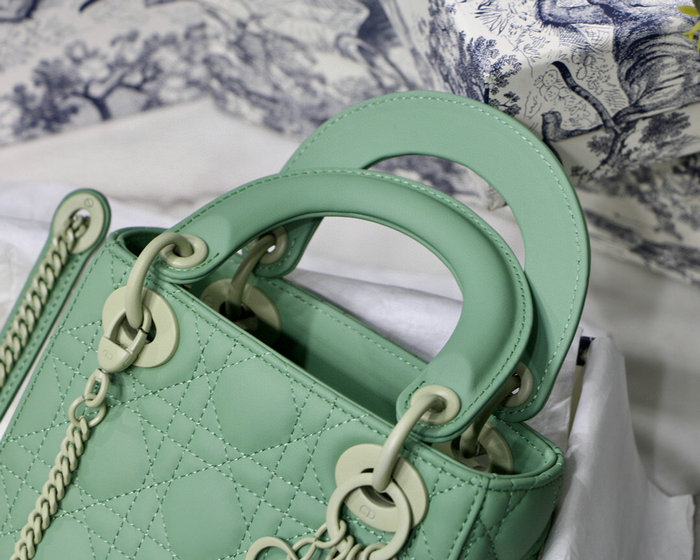 Mini Lady Dior Ultra-Matte Bag Green D91702