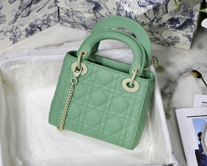 Mini Lady Dior Ultra-Matte Bag Green D91702