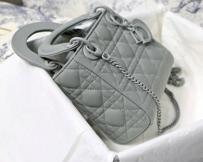 Mini Lady Dior Ultra-Matte Bag Grey D91702