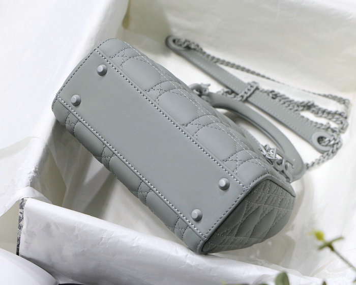 Mini Lady Dior Ultra-Matte Bag Grey D91702