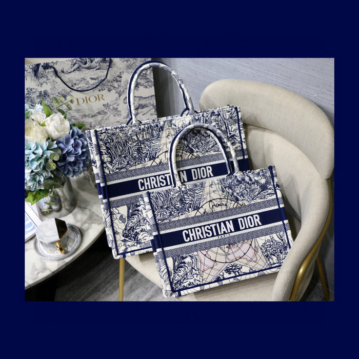 Dior Embroidered Canvas Book Tote MD12871