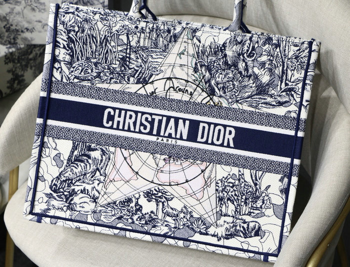 Dior Embroidered Canvas Book Tote MD12871