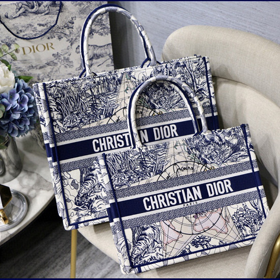 Dior Embroidered Canvas Book Tote MD12871