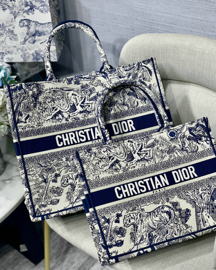 Dior Embroidered Canvas Book Tote MD12873