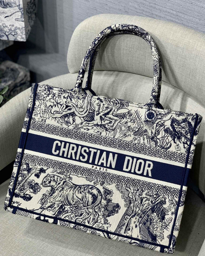 Dior Embroidered Canvas Book Tote MD12873