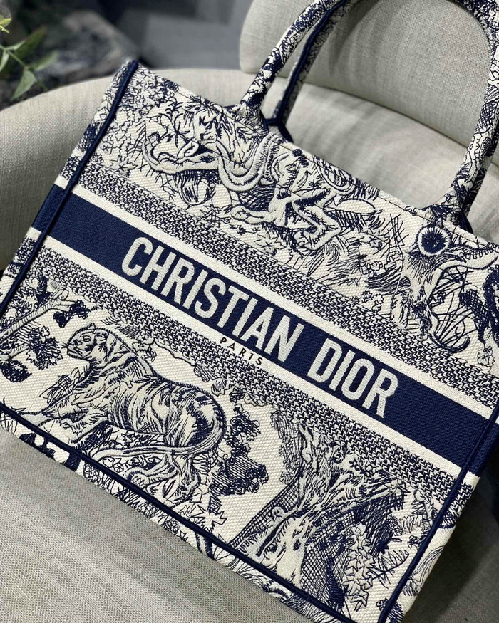 Dior Embroidered Canvas Book Tote MD12873