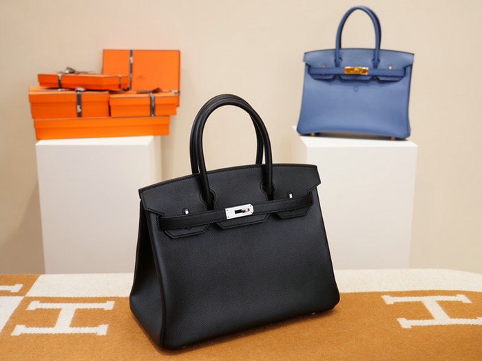 Hermes Epsom Leather Birkin Bag Black HB253035