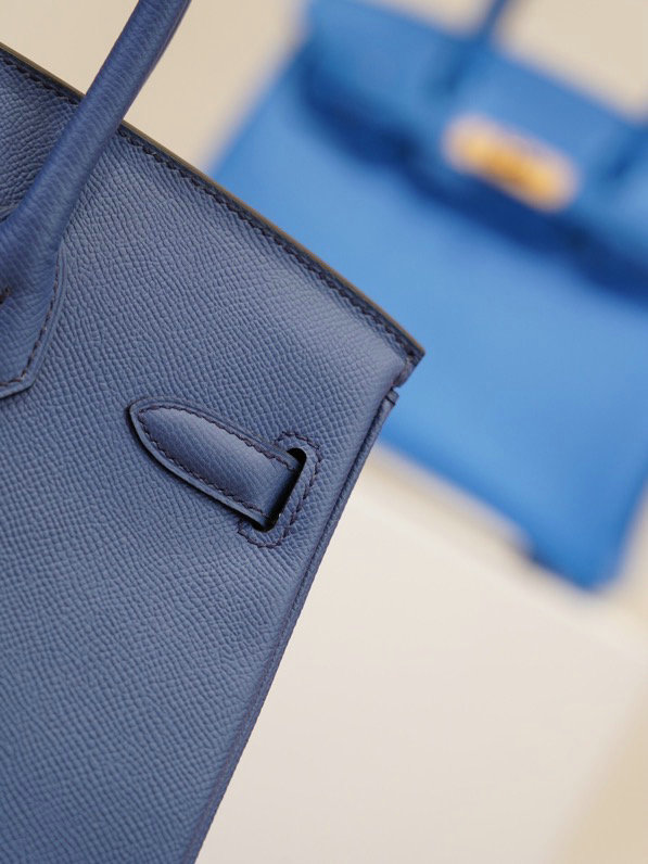 Hermes Epsom Leather Birkin Bag Light Blue HB253035