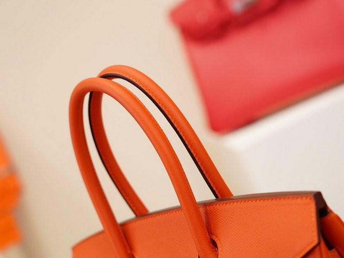 Hermes Epsom Leather Birkin Bag Orange HB253035