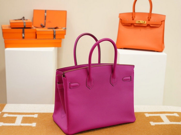 Hermes Epsom Leather Birkin Bag Purple HB253035