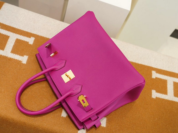 Hermes Epsom Leather Birkin Bag Purple HB253035