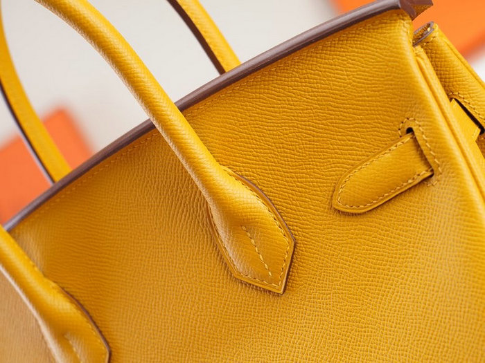 Hermes Epsom Leather Birkin Bag Yellow HB253035
