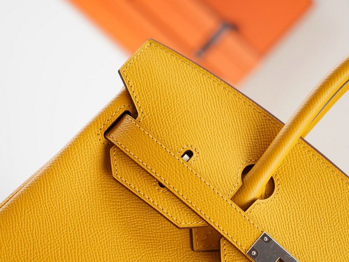 Hermes Epsom Leather Birkin Bag Yellow HB253035