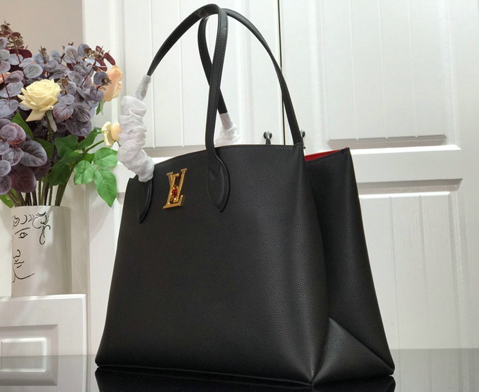 Louis Vuitton Lockme Shopper Black M57346