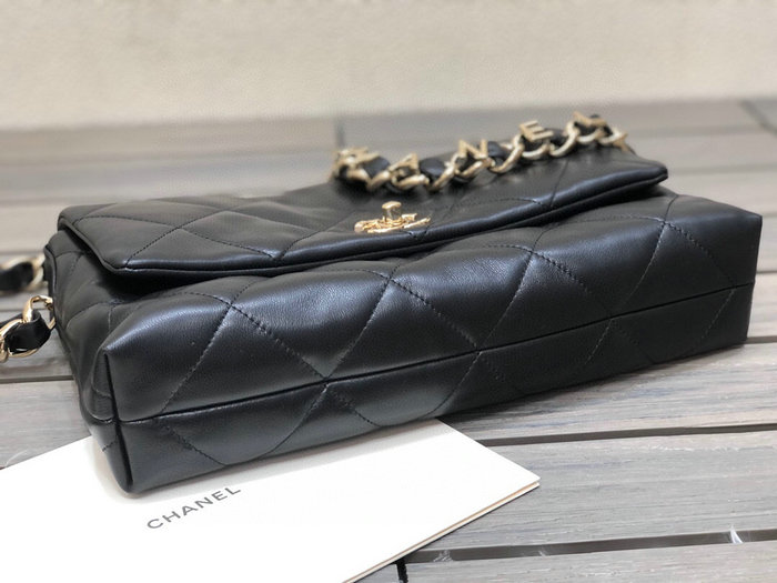 Chanel Lambskin Flap Bag Black AS2300