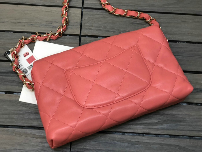 Chanel Lambskin Flap Bag Coral AS2300