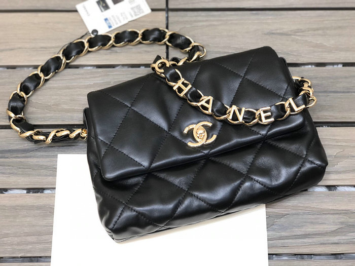 Chanel Lambskin Small Flap Bag Black AS2299