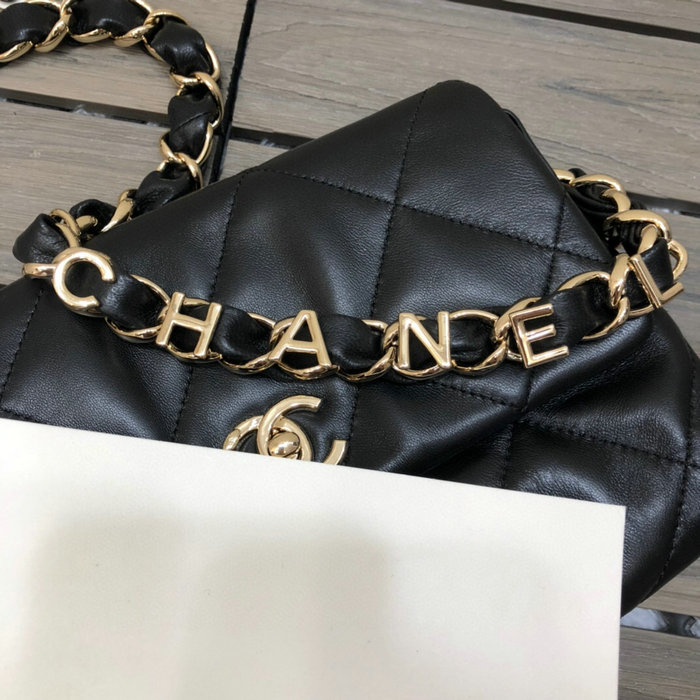 Chanel Lambskin Small Flap Bag Black AS2299