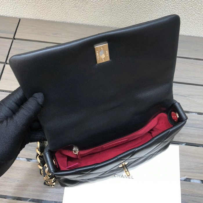Chanel Lambskin Small Flap Bag Black AS2299