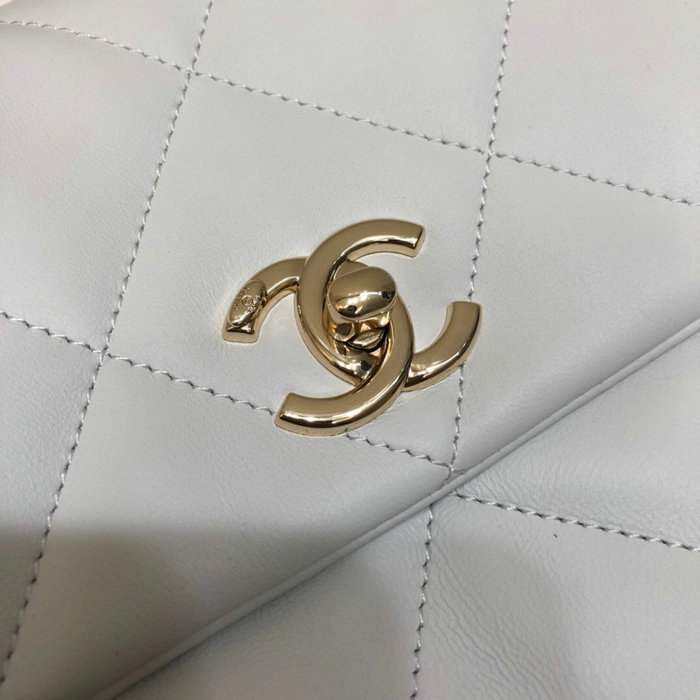 Chanel Lambskin Small Flap Bag White AS2299