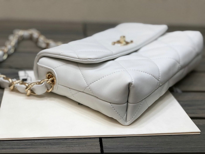 Chanel Lambskin Small Flap Bag White AS2299