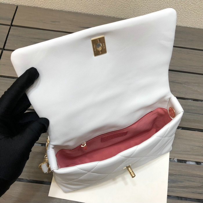 Chanel Lambskin Small Flap Bag White AS2299