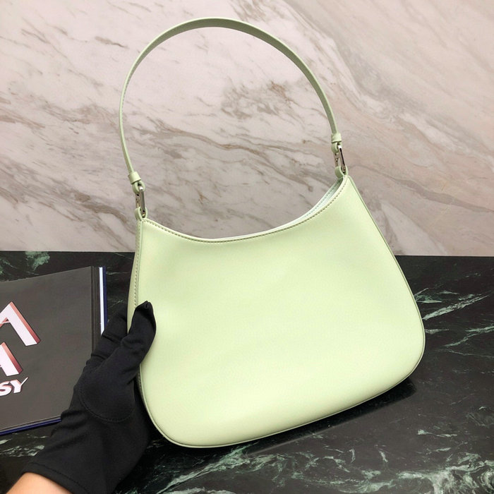 Prada Cleo Brushed Leather Shoulder Bag Light Green 1BC499