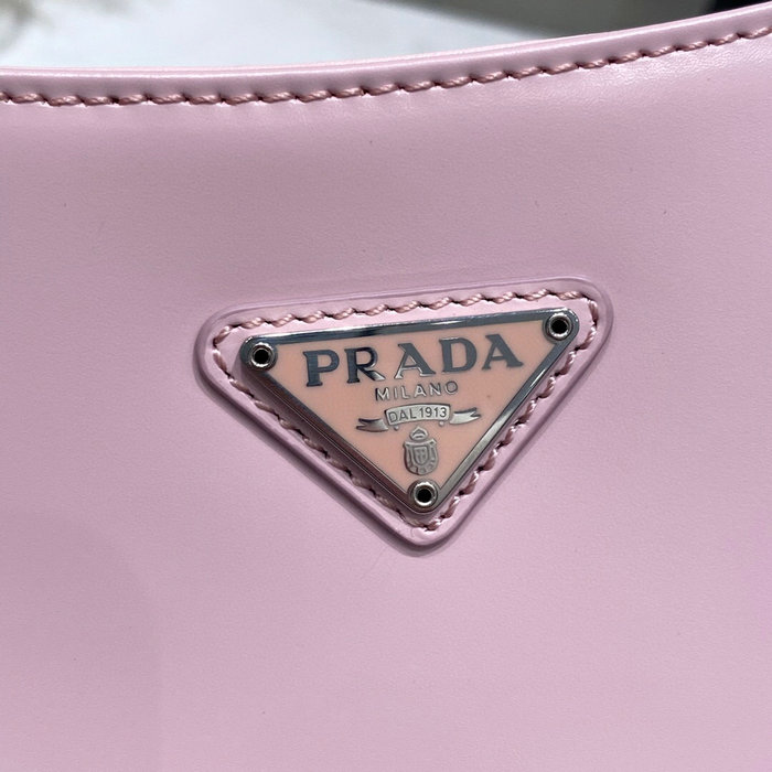 Prada Cleo Brushed Leather Shoulder Bag Pink 1BC499