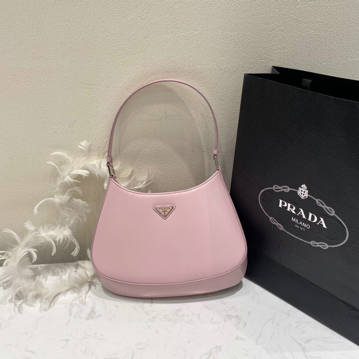 Prada Cleo Brushed Leather Shoulder Bag Pink 1BC499